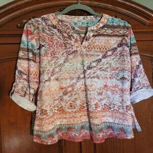 Top - flowy lightweight blouse 3/4 sleeve